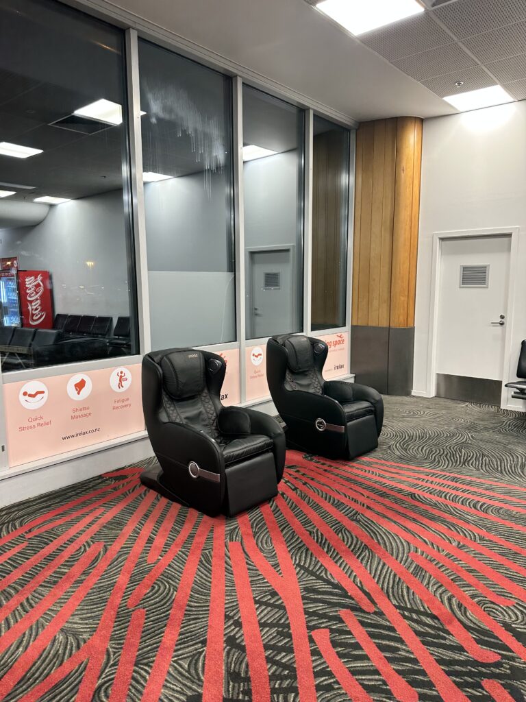irelax massage chairs at auckland airport